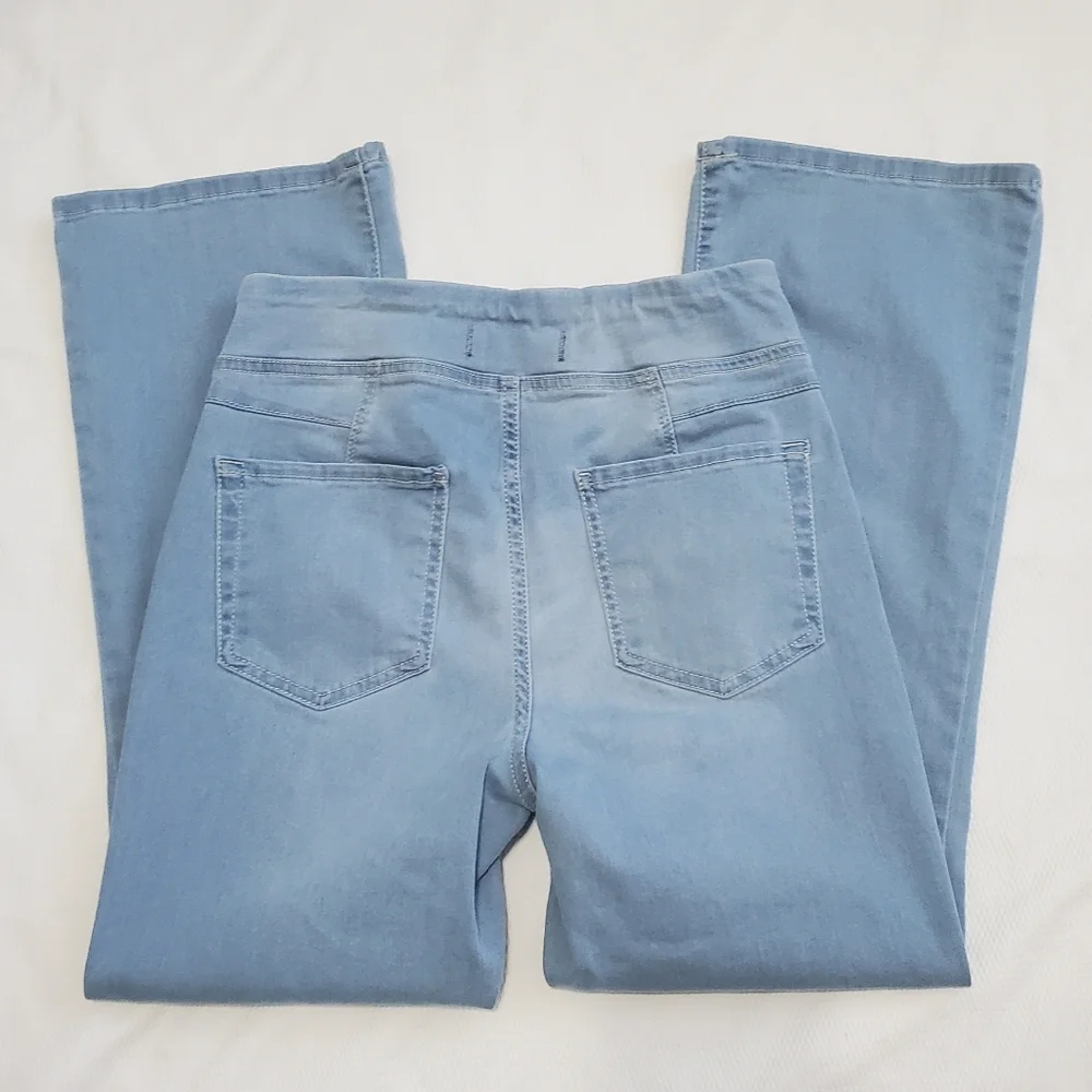 We The Free People Penny Pull On Flare Jeans Voyager Blue Small
